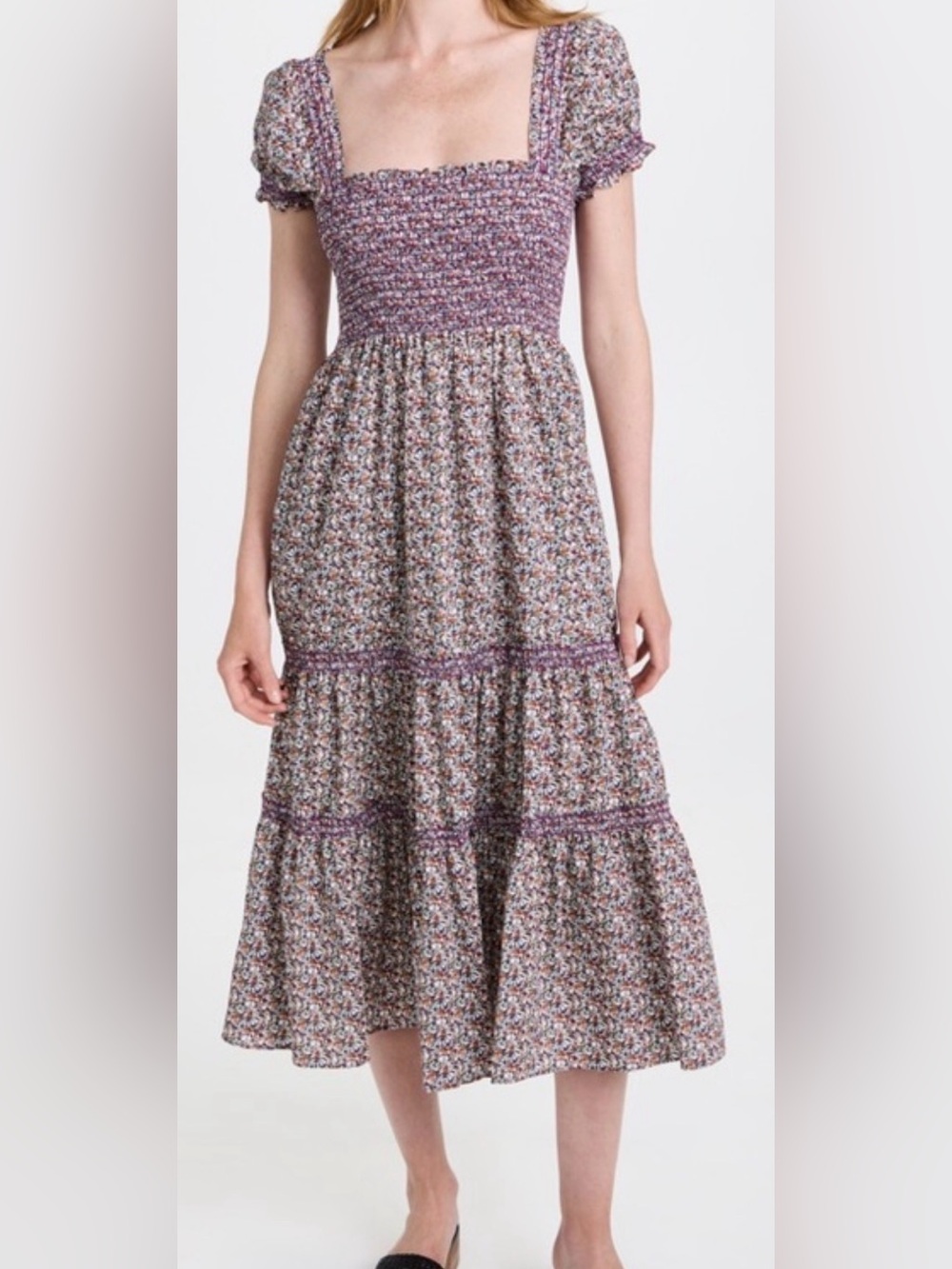 New with Tags o.p.t. Daphnee puff sleeve midi Dress.